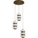 Favo 20.5 inch Brushed Brass Pendant Ceiling Light