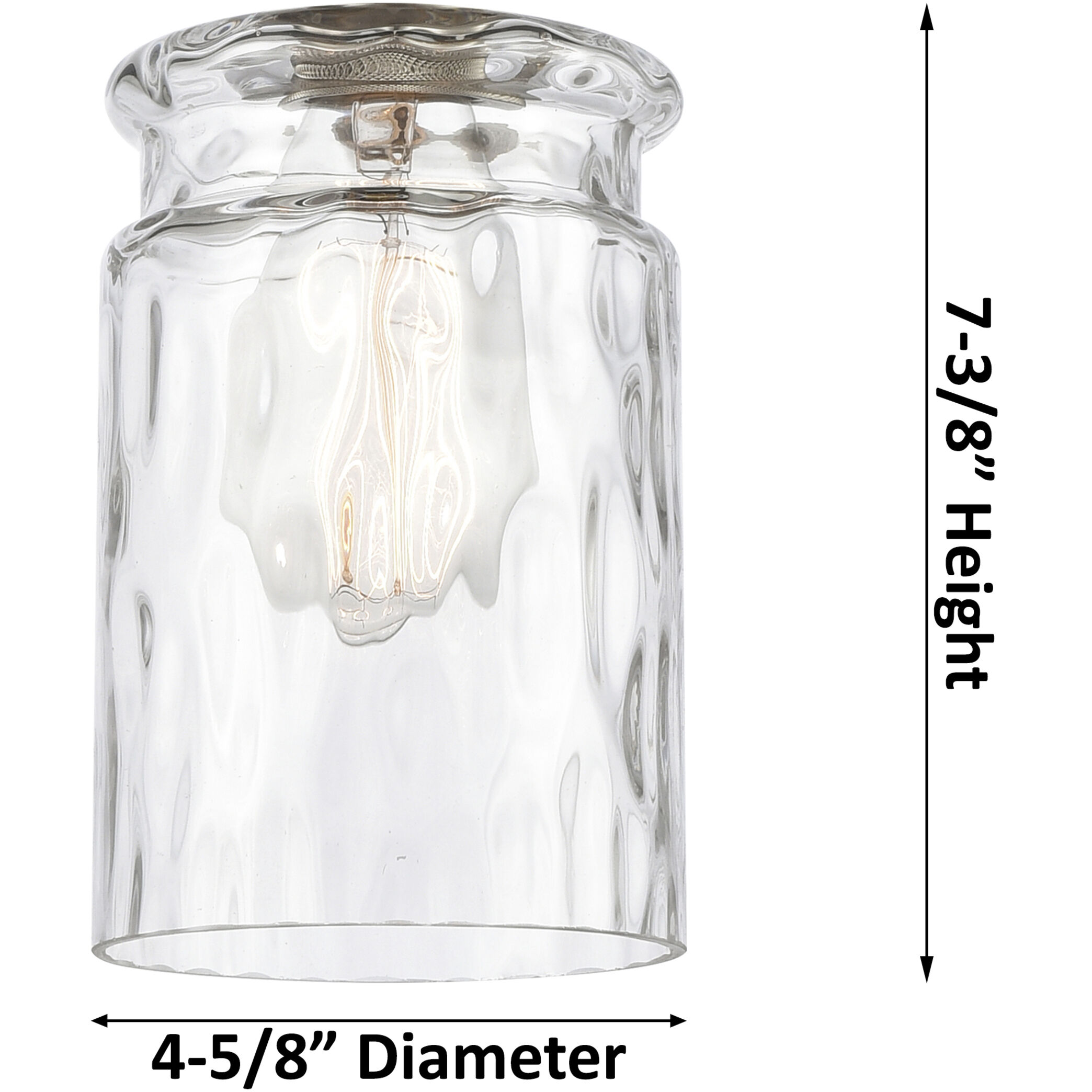 Ballston Candor LED 4.75 inch Oil Rubbed Bronze Semi-Flush Mount Ceiling Light, Ballston