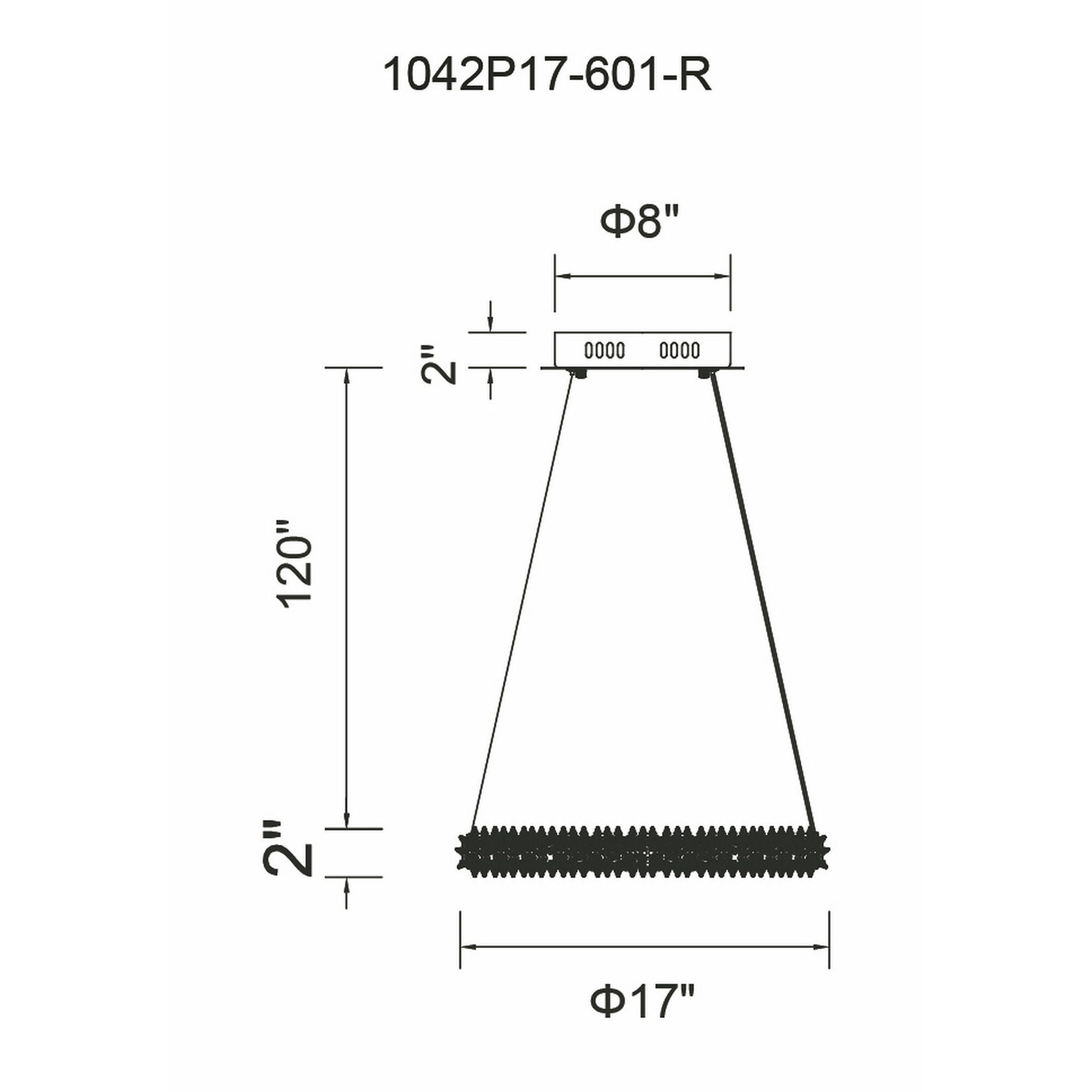 Arielle LED 17 inch Chrome Down Chandelier Ceiling Light