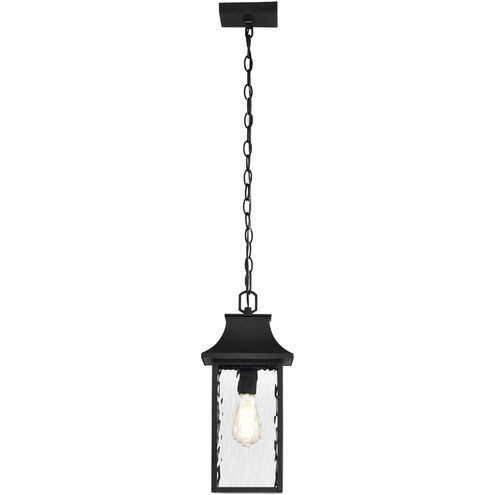 Austen 8 inch Matte Black Outdoor Hanging Lantern