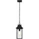 Austen 8 inch Matte Black Outdoor Hanging Lantern