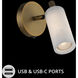Zayle 9 inch 7 watt Aged Brass Task Light Portable Light