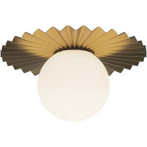 Alora Mood Plume 1 Light 11.88 inch Brushed Gold Flush Mount Ceiling Light
