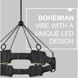 Lisa McDennon Raffi LED 30 inch Carbon Black Chandelier Ceiling Light