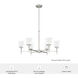 Xidane 6 Light 32 inch Brushed Nickel Chandelier Ceiling Light