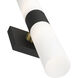 Aero 2 Light 5 inch Textured Black with Antique Brass Accent ADA ADA Wall Sconce Wall Light