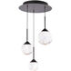 Quest LED 11.75 inch Black Multi-Light Pendant Ceiling Light, Beyond