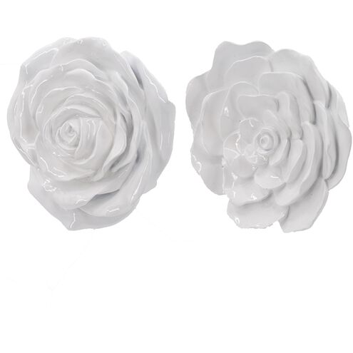 Floral White Wall Accent