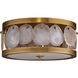 Upsala 2 Light 15 inch Antique Brass Flush Mount Ceiling Light, Small