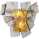 Bitmore 2 Light 13.98 inch Antique Brass and Light Smoke Glass Wall Lamp Wall Light