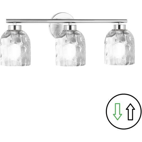 Vallora 3 Light 21 inch Polished Chrome Vanity Light Wall Light