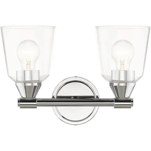 Catania 2 Light 14 inch Polished Chrome Vanity Sconce Wall Light