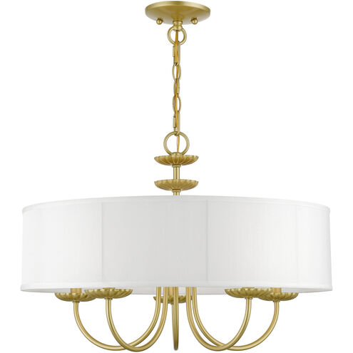 Brookdale 5 Light 23 inch Soft Gold Pendant Chandelier Ceiling Light