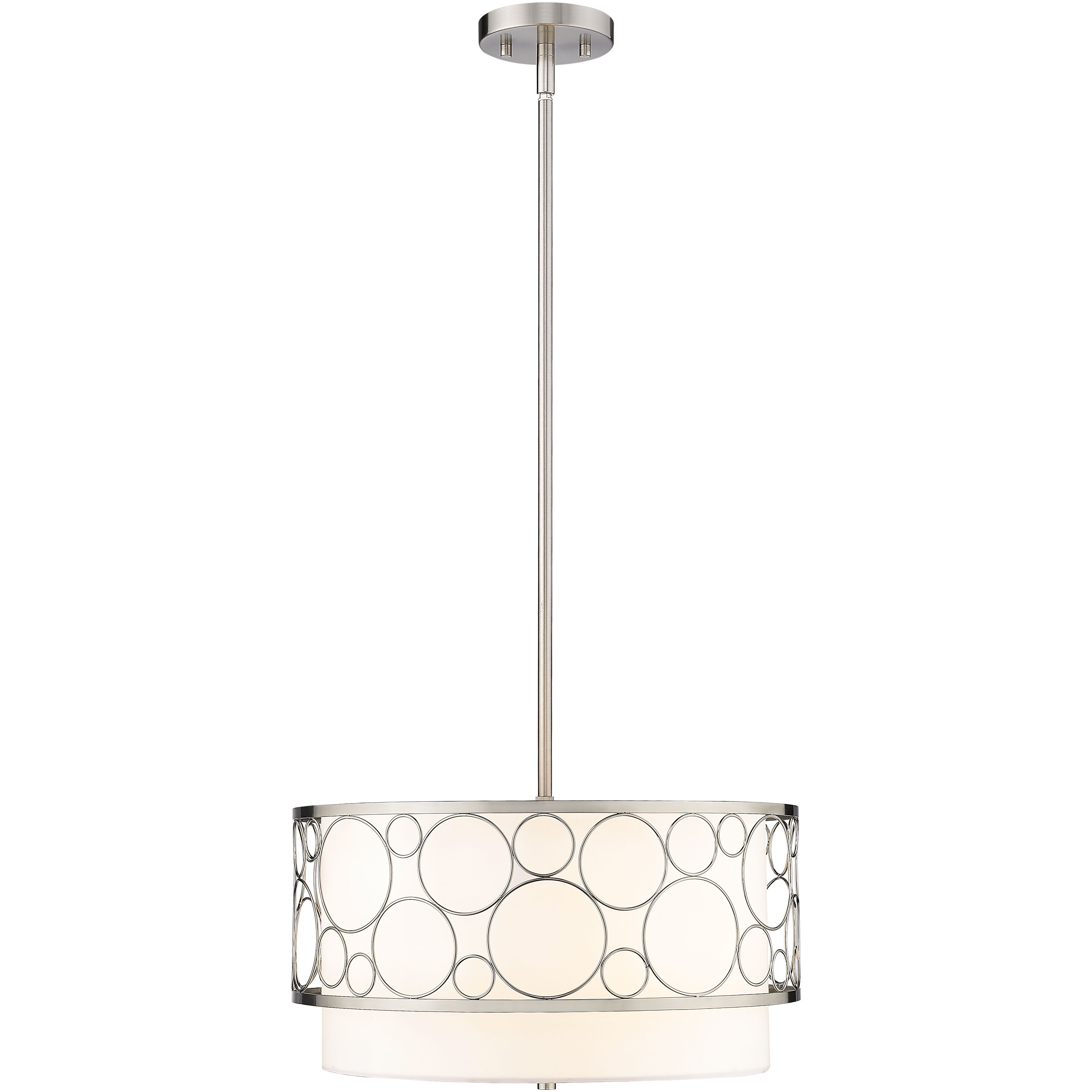 Kendall 3 Light 17 inch Brushed Nickel Pendant Ceiling Light