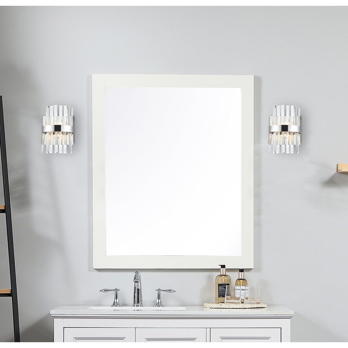 Serephina 2 Light 8 inch Chrome Bath Sconce Wall Light 