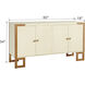 Cameron Antique Cream White and Antique Brushed Gold Cabinet