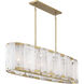 Veil 6 Light 48 inch Legacy Brass Linear Chandelier Ceiling Light