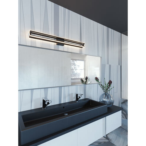 Cass LED 36 inch Black Bath Vanity Wall Light