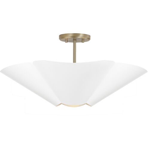 Maeve 4 Light 23.25 inch Matte Brass and White Pendant Ceiling Light