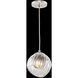 Nest Drop Light Ceiling Light in Silver, Smokey Quartz Studio Glass