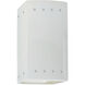 Ambiance Rectangle 1 Light 9.5 inch Gloss White Outdoor Wall Sconce, Small
