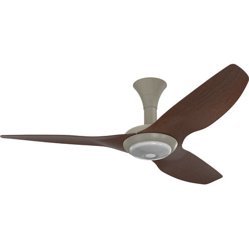 Haiku 52 inch Satin Nickel with Cocoa Wood Grain Blades Outdoor Ceiling Fan