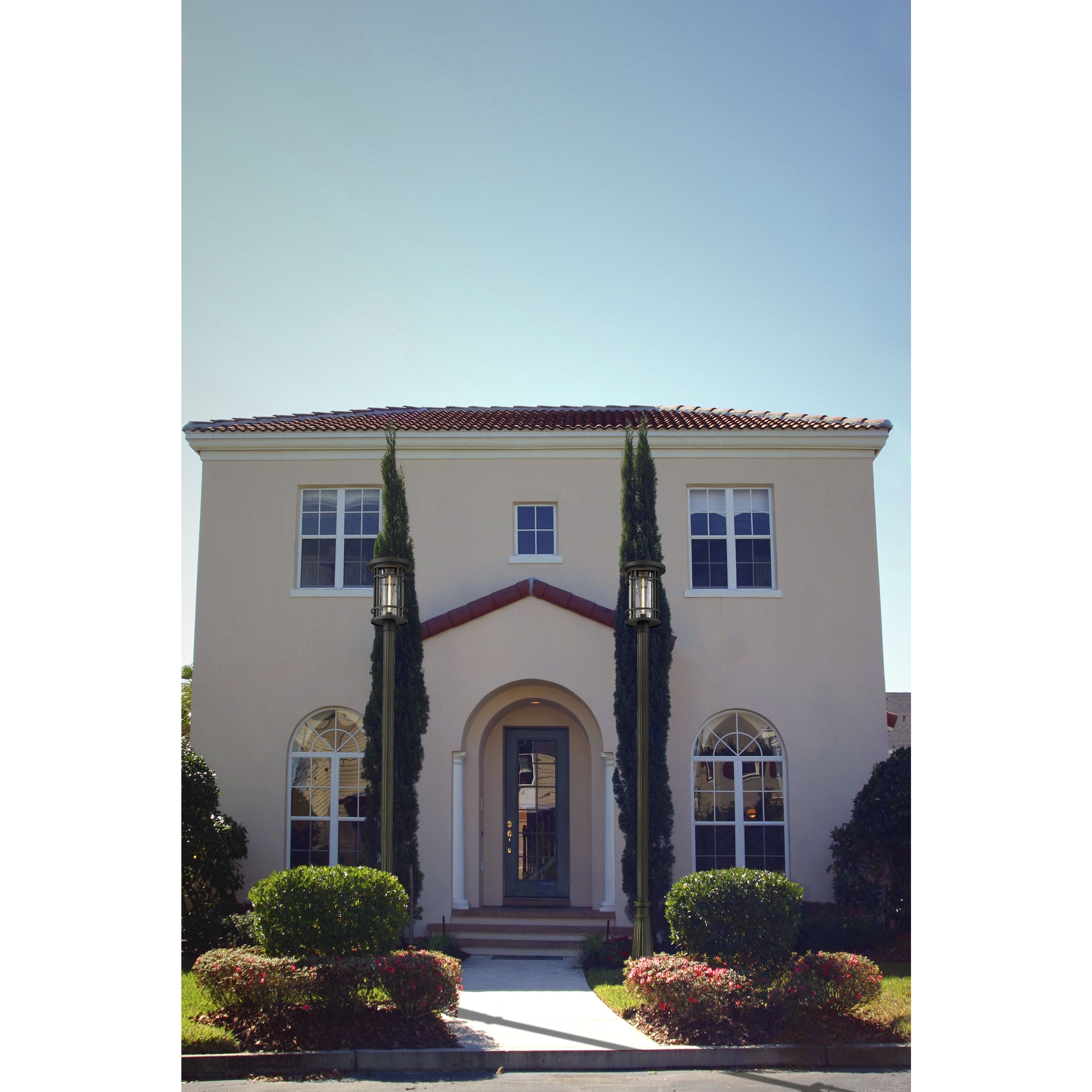 Jordan 1 Light 109.5 inch Oil Rubbed Bronze Outdoor Post Mounted Fixture in 24