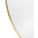 Crest 40 X 28 inch Natural Brass Mirror