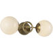 Alora Mood Fiore 2 Light 6 inch Brushed Gold Bath Vanity Light Wall Light