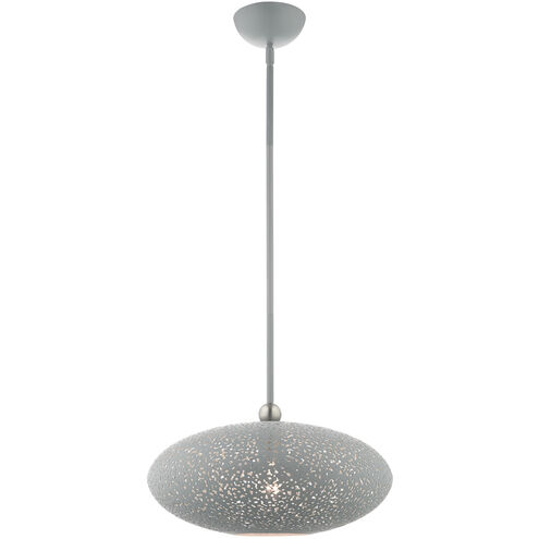 Charlton 1 Light 16 inch Nordic Gray with Brushed Nickel Accents Pendant Ceiling Light