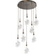 Blossom LED 27 inch Flat Bronze Chandelier Ceiling Light in 2700K LED, Multi-Port