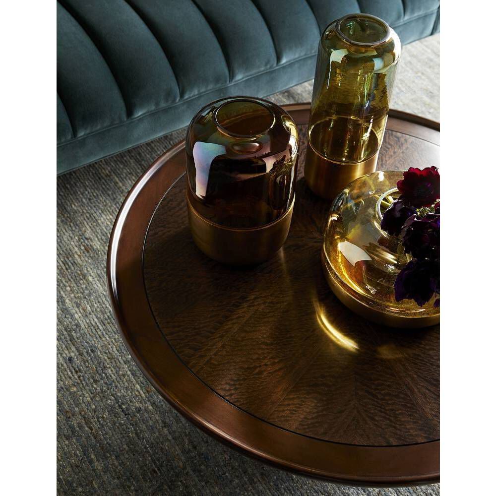 Violi 38 inch Brindle and Antique Brass Cocktail Table