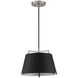Sky 1 Light 12.4 inch Black and Satin Nickel Pendant Ceiling Light