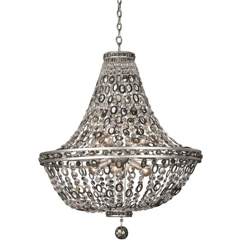 Lucia 8 Light 26 inch Vintage Silver Leaf Pendant Ceiling Light