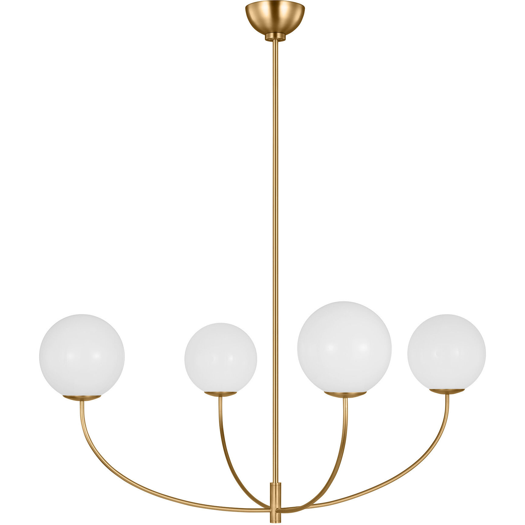AERIN Galassia 4 Light 40 inch Burnished Brass Chandelier Ceiling Light