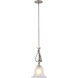 Monrovia LED 8.75 inch Brushed Nickel Mini Pendant Ceiling Light