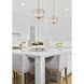 Glacier 3 Light 12.5 inch Modern Gold Pendant Ceiling Light