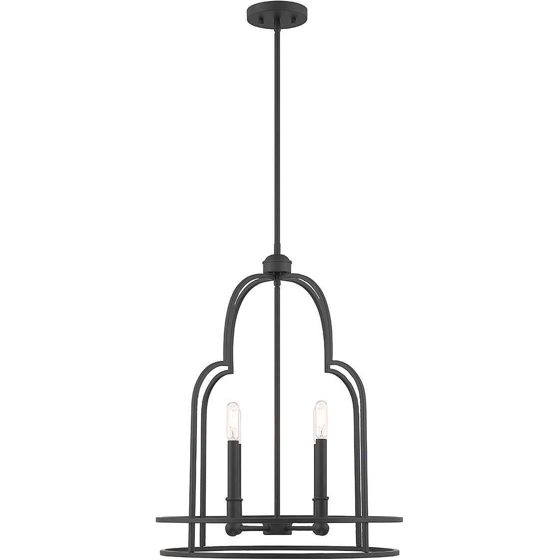 Diplomat 4 Light 20 inch Matte Black Pendant Ceiling Light