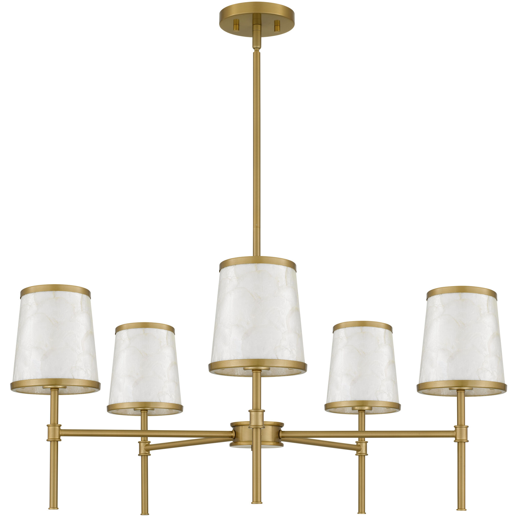 Windley 5 Light 32 inch Brushed Gold Chandelier Ceiling Light
