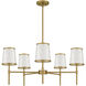 Windley 5 Light 32 inch Brushed Gold Chandelier Ceiling Light