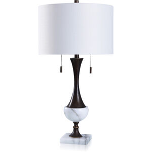 Gemma 31 inch 60.00 watt Dark Bronze and White Table Lamp Portable Light