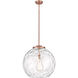 Ballston Athens Water Glass 1 Light 18 inch Antique Copper Pendant Ceiling Light