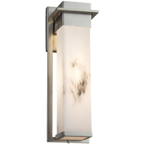 Lumenaria 16.5 inch Brushed Nickel Outdoor Wall Sconce