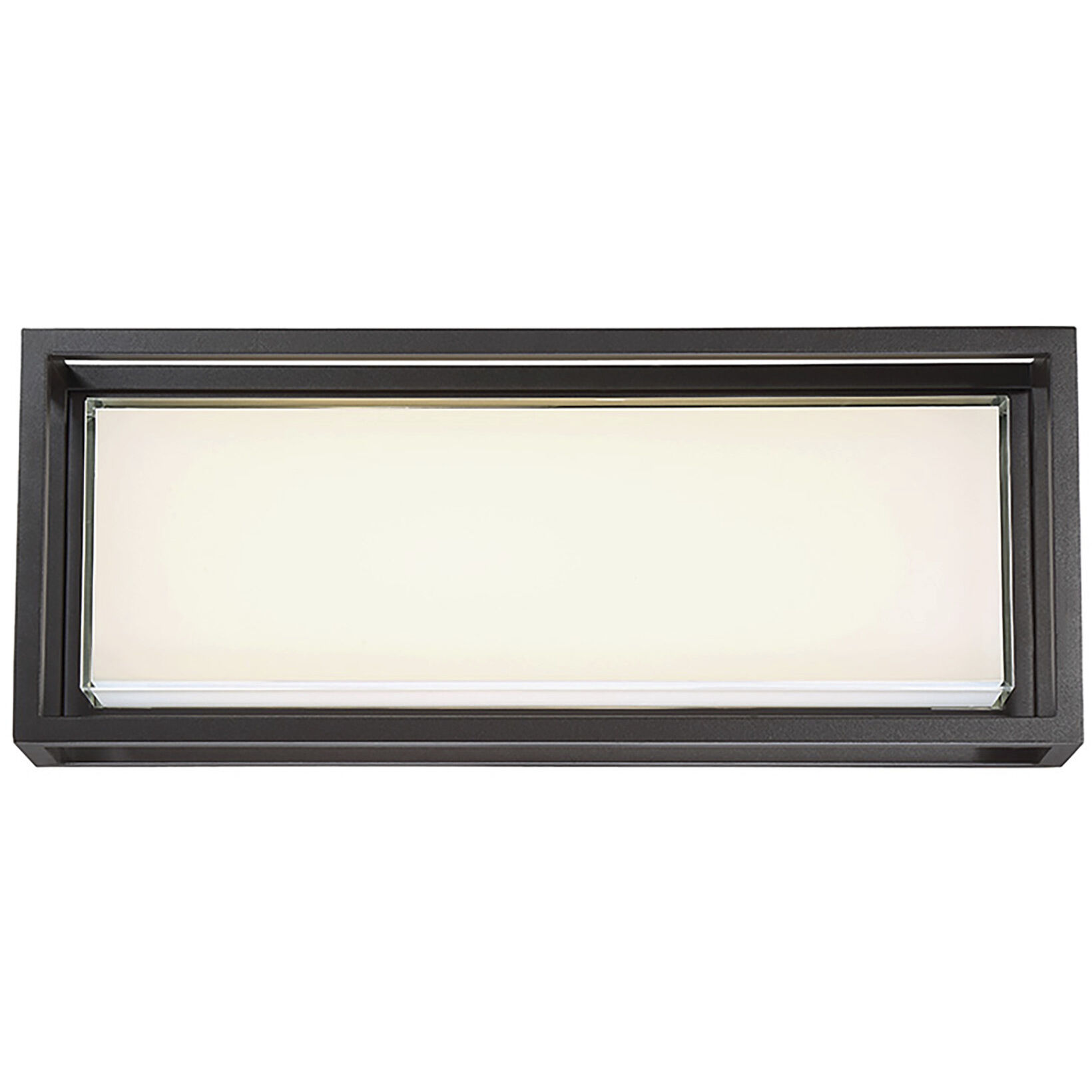 Framed LED 10 inch Bronze Outdoor Wall Light in 20in.