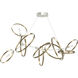 Celesse 6 Light 59.7 inch Sterling and Soft Gold Pendant Ceiling Light in Sterling/Soft Gold
