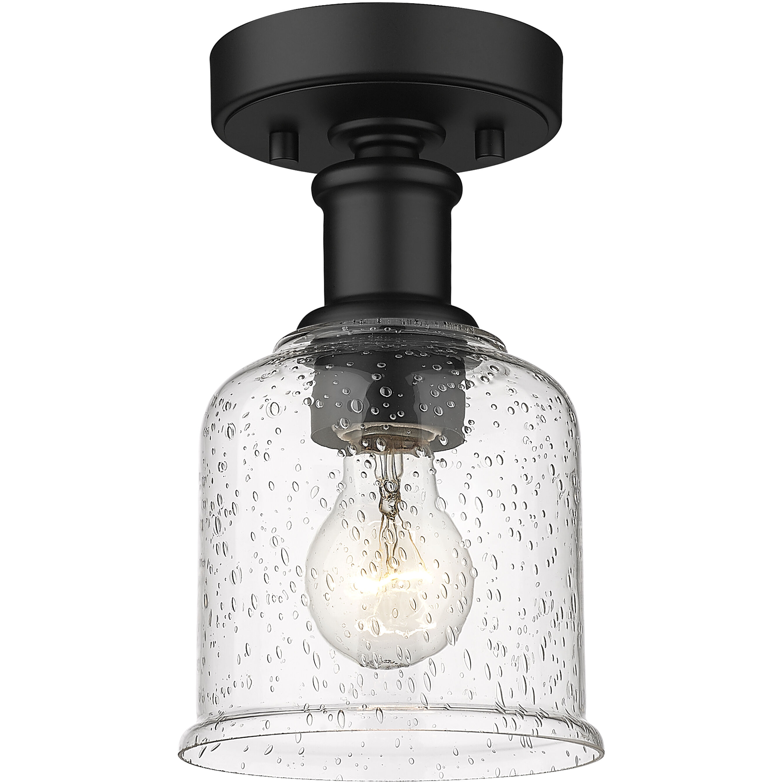 Bryant 1 Light 5.5 inch Matte Black Flush Mount Ceiling Light