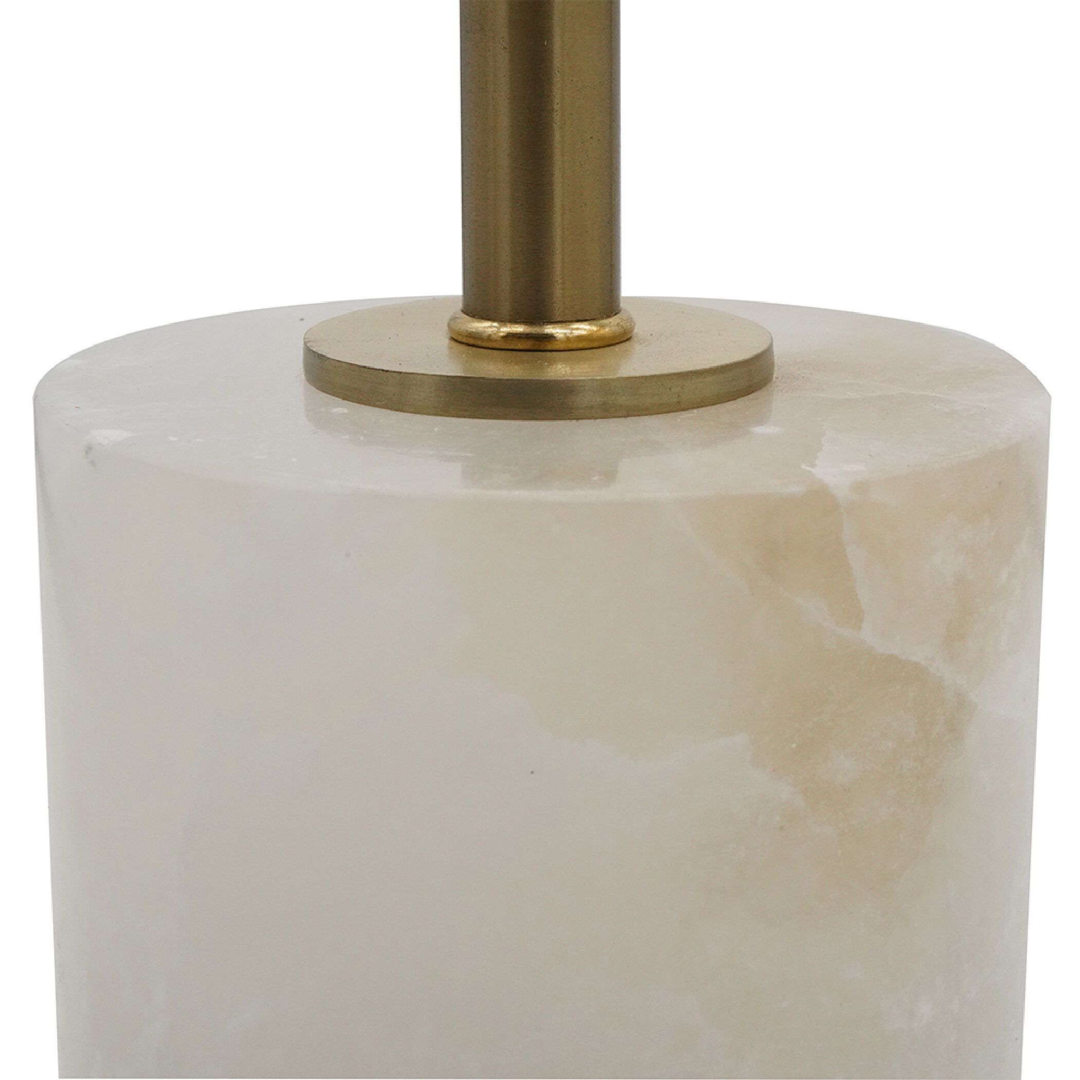 Ipori 34 inch 60 watt White/Brass Table Lamp Portable Light