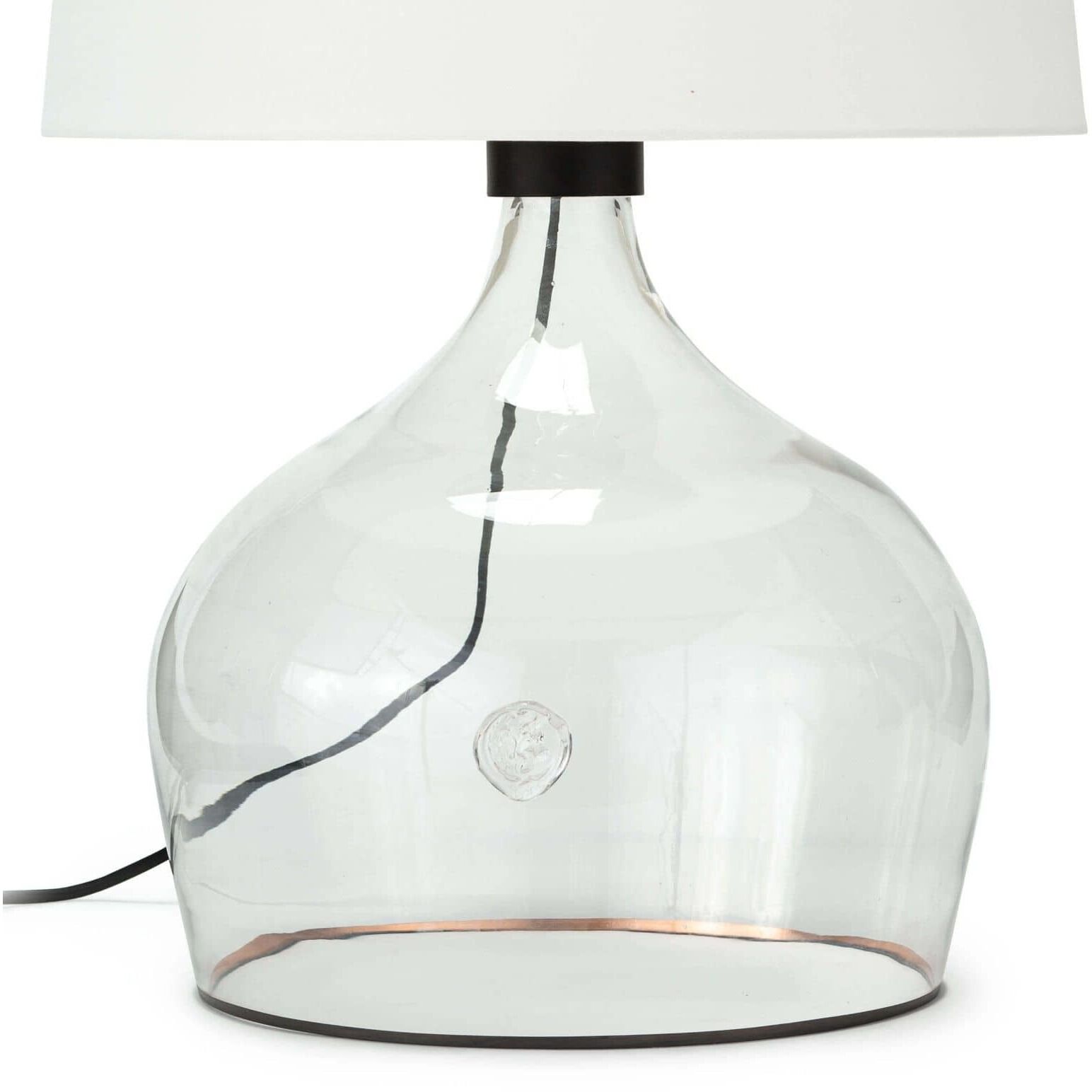 Demi John 26.5 inch 150.00 watt Clear Table Lamp Portable Light, Large