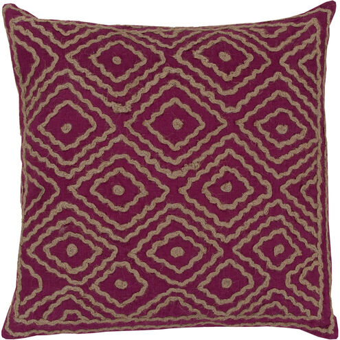 Atlas 18 inch Camel, Bright Purple Pillow Kit