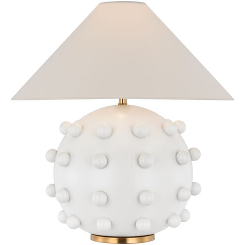 Kelly Wearstler Linden 23 inch 15.00 watt Plaster White Orb Table Lamp Portable Light, Medium